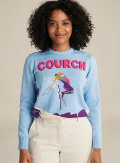 Pull Mc2 Saint Barth Bleu Manches Longues