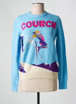 Pull Mc2 Saint Barth Bleu Manches Longues