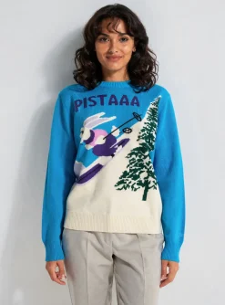 Pull Mc2 Saint Barth Bleu Manches Longues