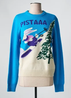 Pull Mc2 Saint Barth Bleu Manches Longues