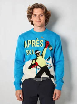 Pull Mc2 Saint Barth Bleu Manches Longues