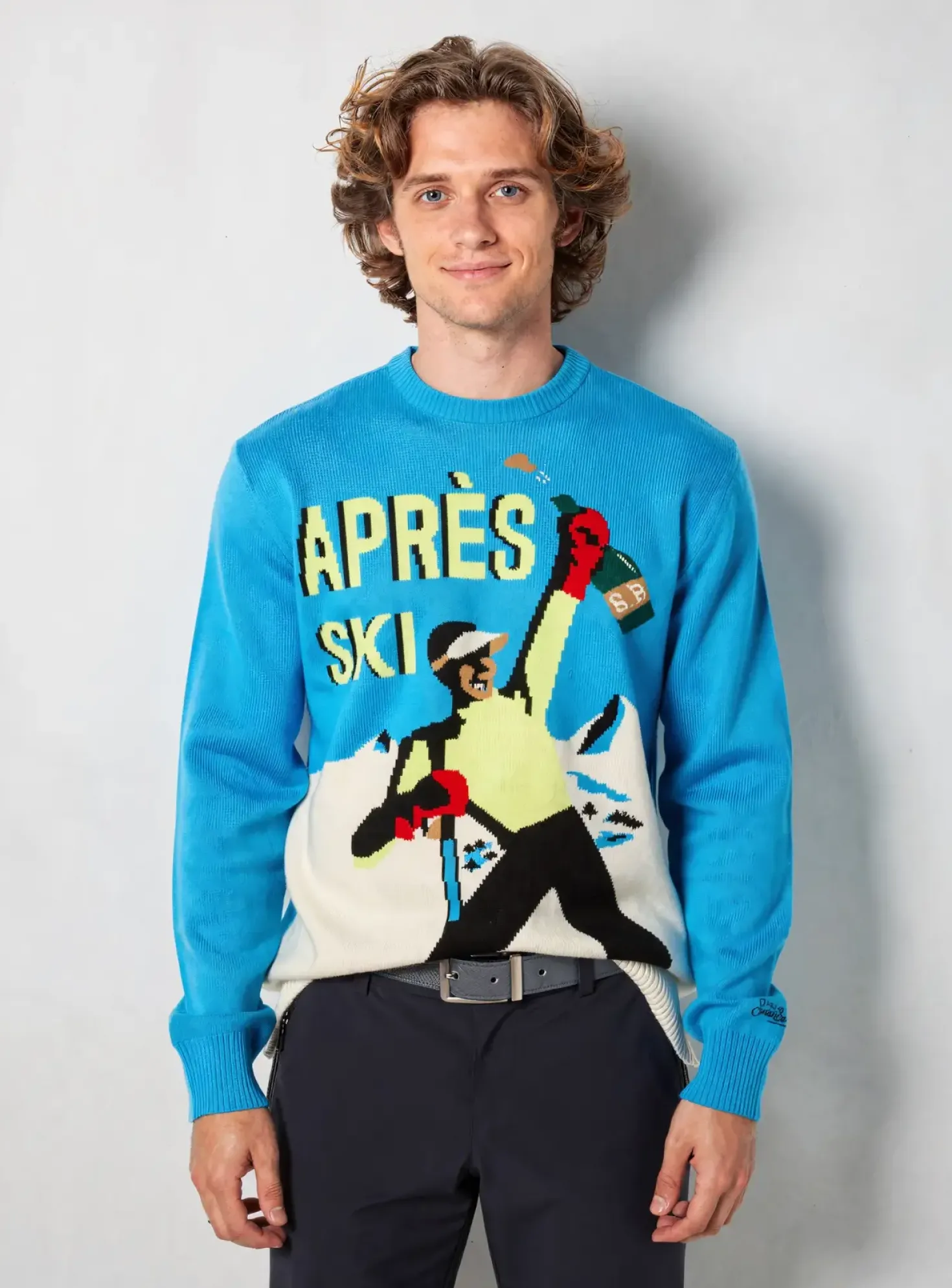 Pull Mc2 Saint Barth Bleu Manches Longues
