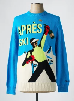 Pull Mc2 Saint Barth Bleu Manches Longues