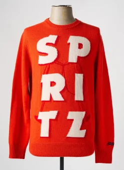 Pull Mc2 Saint Barth Orange Manches Longues
