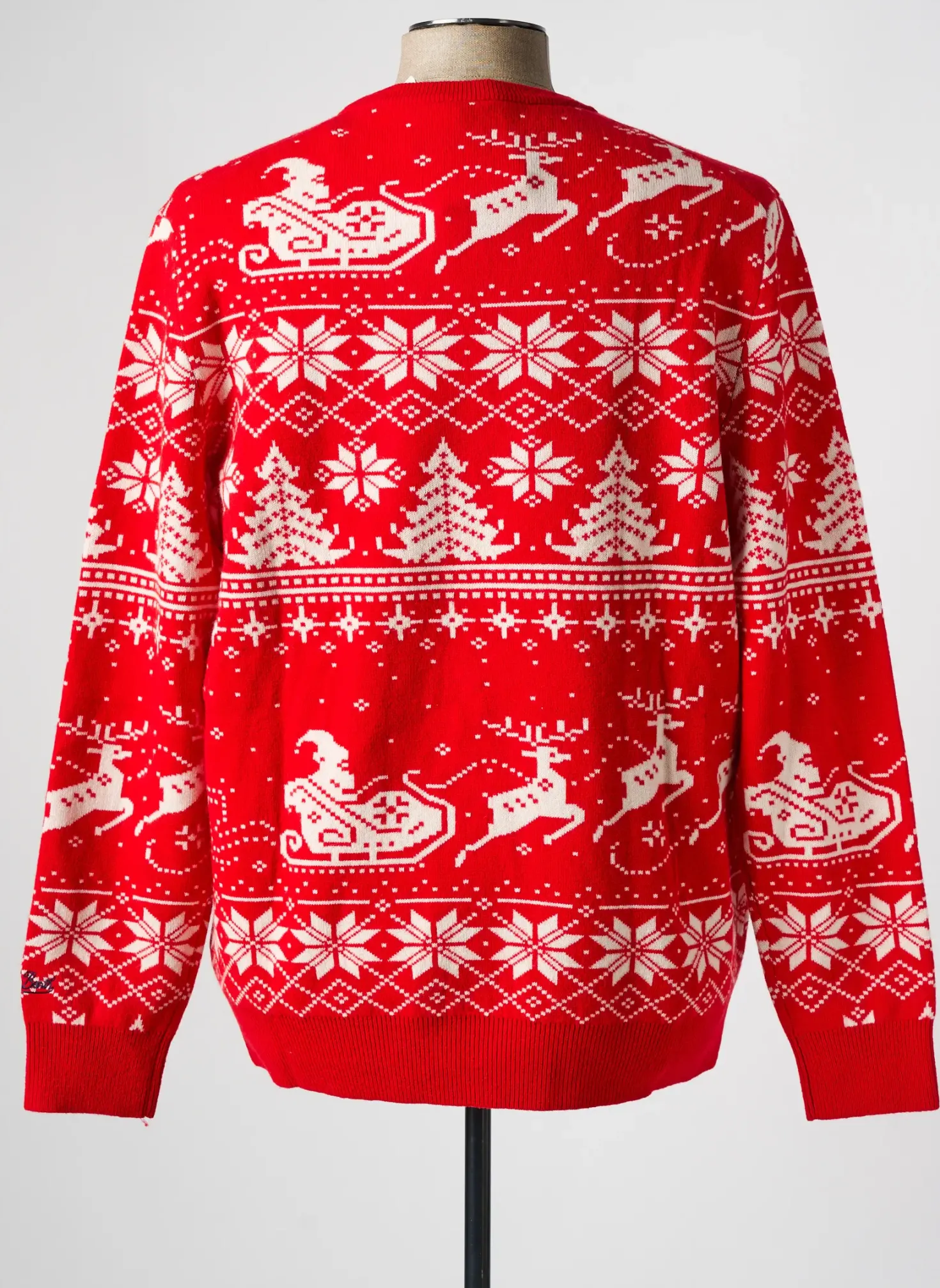 Pull Mc2 Saint Barth Rouge Manches Longues