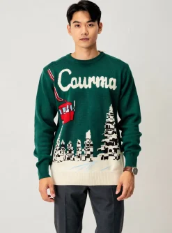 Pull Mc2 Saint Barth Vert Manches Longues