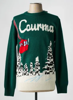 Pull Mc2 Saint Barth Vert Manches Longues