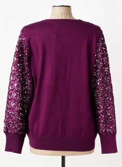 Pull Micha Violet Manches Longues