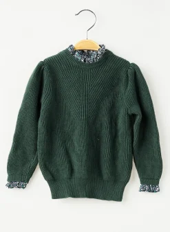 Pull Monoprix Vert Manches Longues