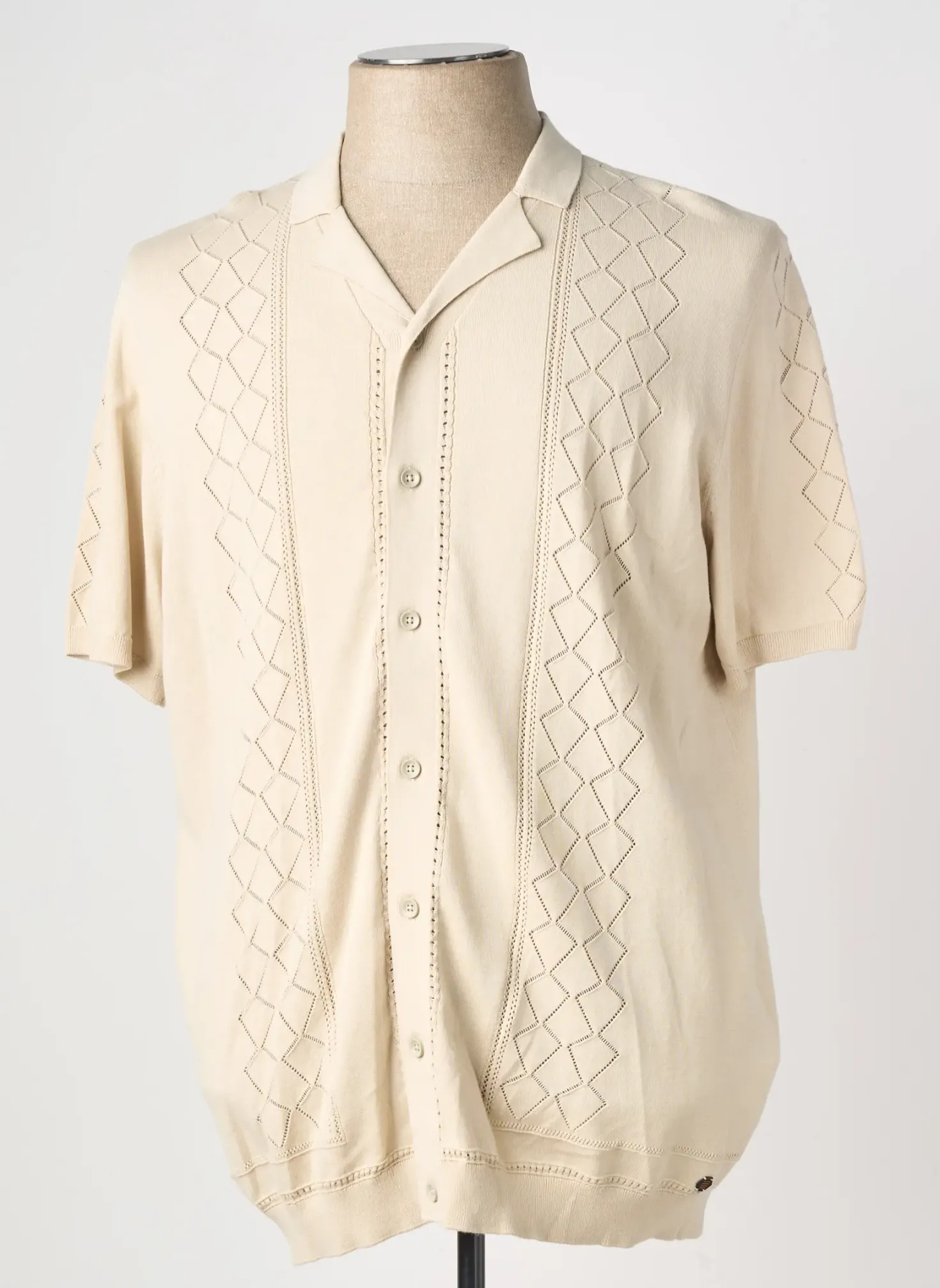 Pull No Excess Beige Manches Courtes