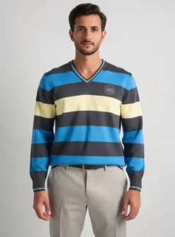 Pull Oliver Holton Bleu Manches Longues