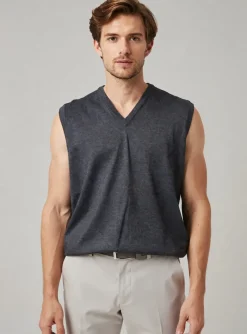 Pull Oliver Holton Noir Sans Manche