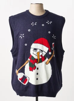 Pull Only&sons Bleu Sans Manche