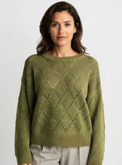 Pull Pako Litto Vert Manches Longues