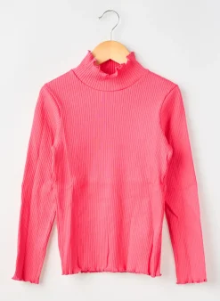 Pull Petit Bateau Rose Manches Longues