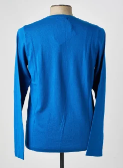 Pull Pierre Talamon Bleu Manches Longues