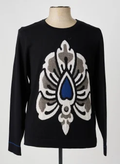 Pull Pierre Talamon Noir Manches Longues