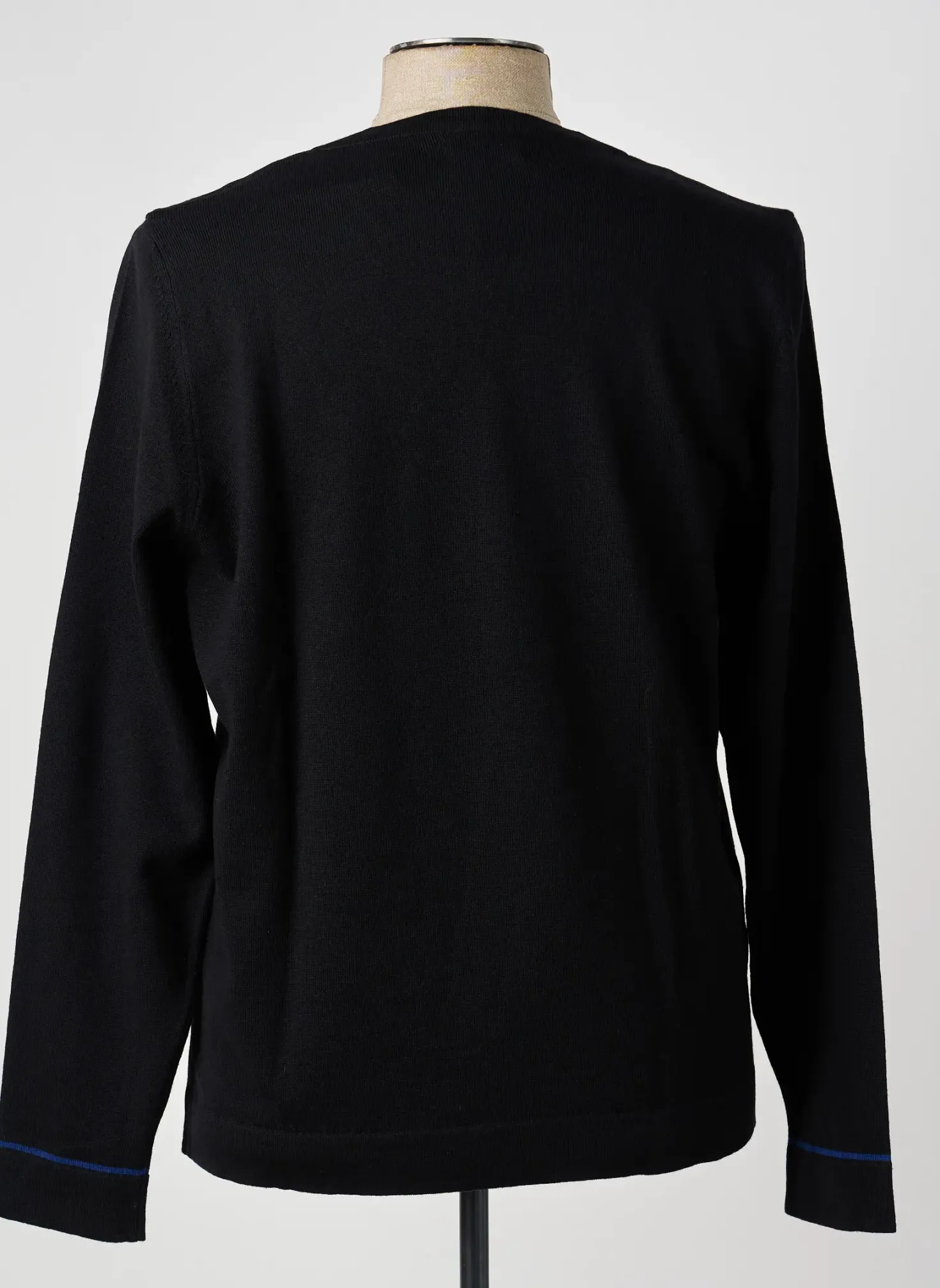Pull Pierre Talamon Noir Manches Longues