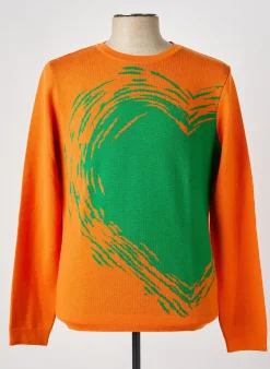Pull Pierre Talamon Orange Manches Longues