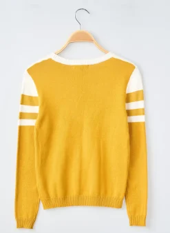 Pull Pm Loving Jaune Manches Longues