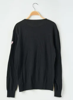 Pull Rossignol Noir Manches Longues
