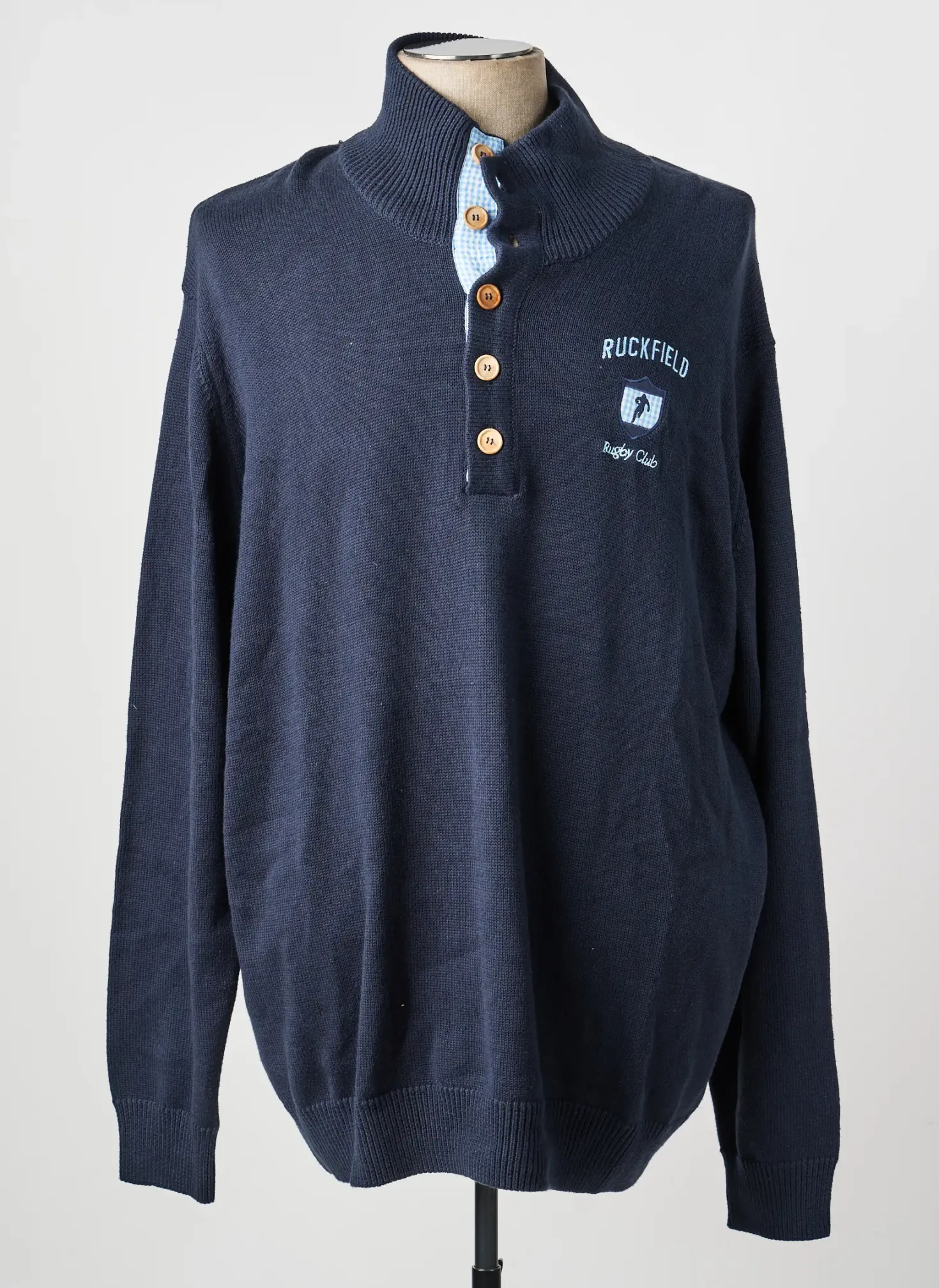 Pull Ruckfield Bleu Manches Longues