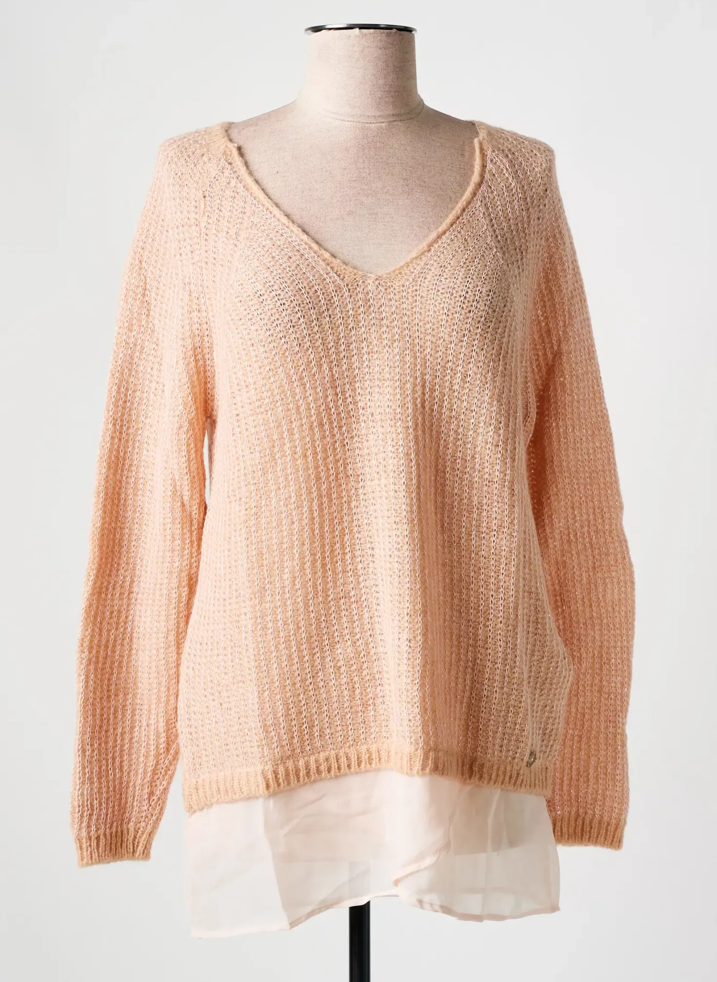 Pull Salsa Rose Manches Longues