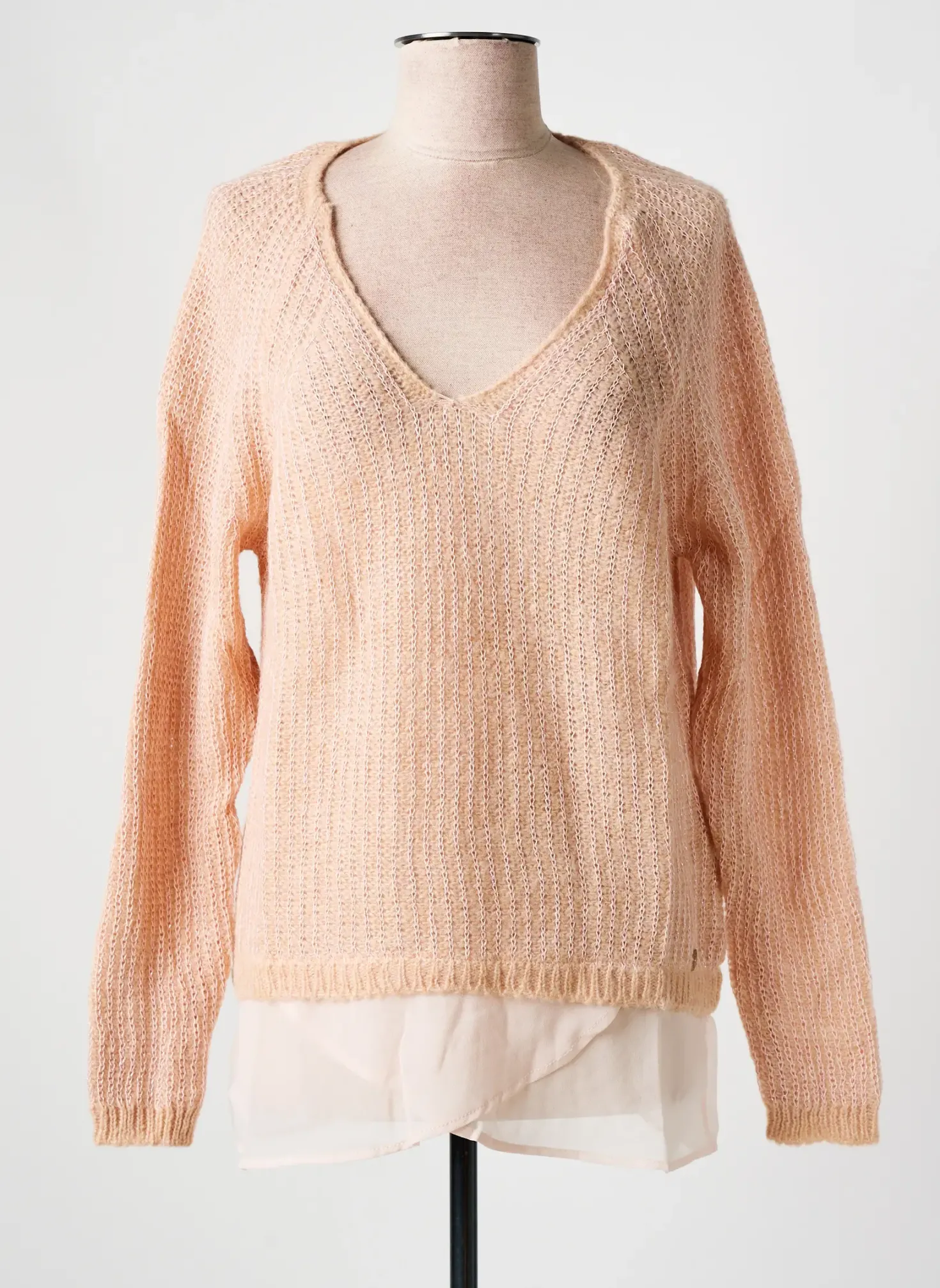 Pull Salsa Rose Manches Longues