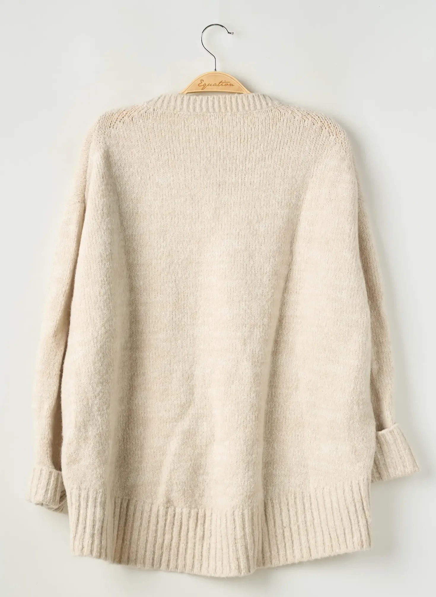 Pull Sans Marque Beige Manches Longues