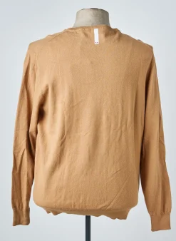 Pull Serge Blanco Marron Manches Longues