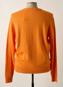 Pull Serge Blanco Orange Manches Longues