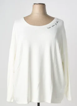 Pull Sheego Beige Manches Longues