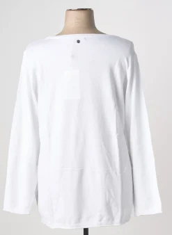 Pull Sheego Blanc Manches Longues