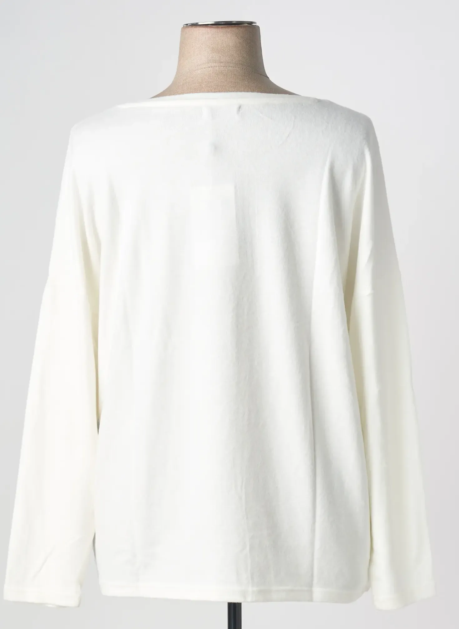 Pull Sheego Blanc Manches Longues