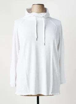 Pull Sheego Blanc Manches Longues