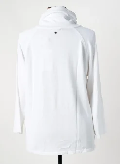 Pull Sheego Blanc Manches Longues