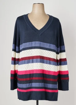 Pull Sheego Bleu Manches Longues