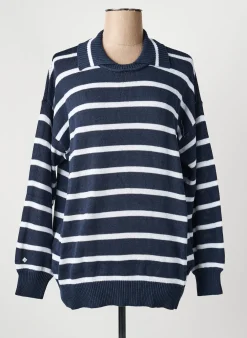 Pull Sheego Bleu Manches Longues