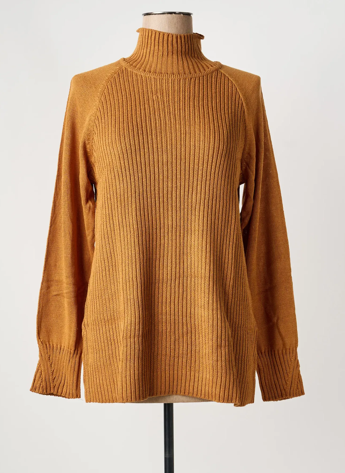 Pull Sheego Marron Manches Longues