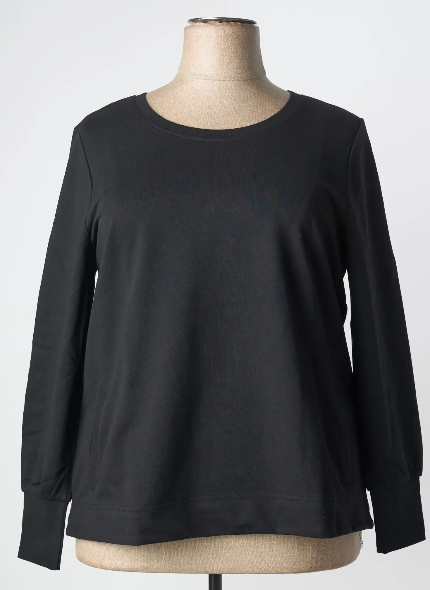 Pull Sheego Noir Manches Longues