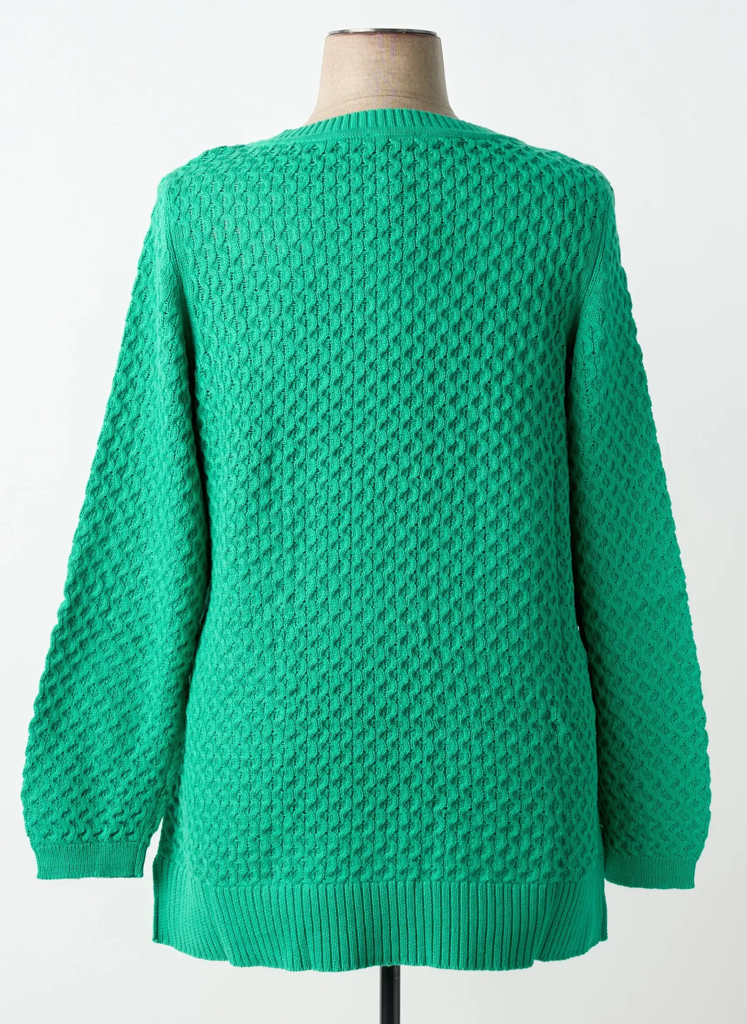 Pull Sheego Vert Manches Longues