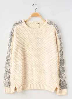 Pull Teddy Smith Beige Manches Longues