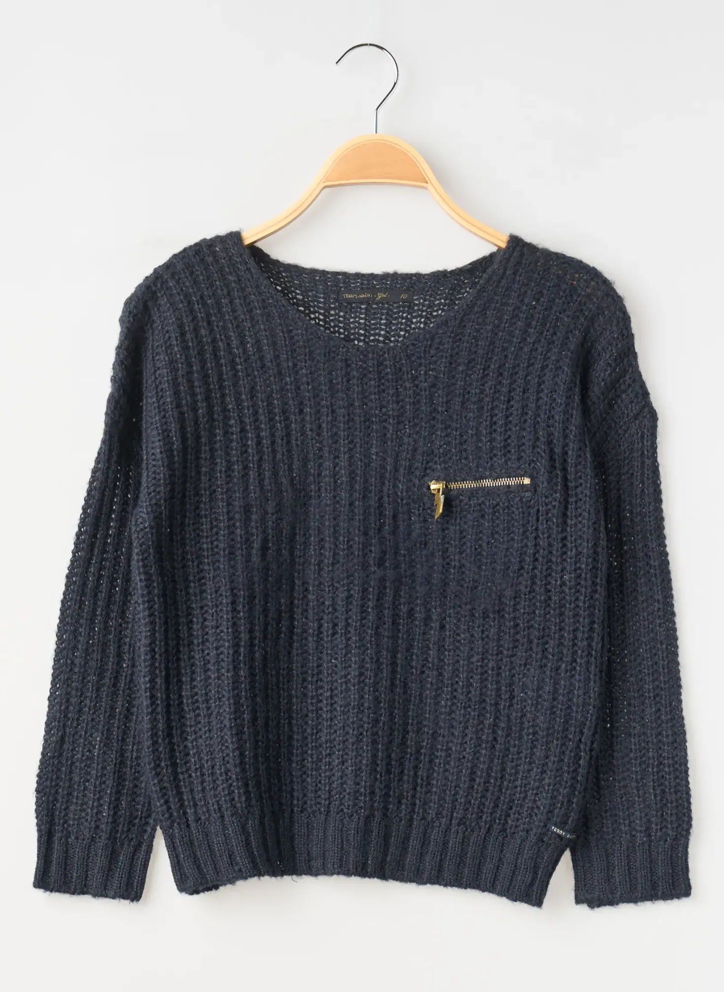 Pull Teddy Smith Bleu Manches Longues