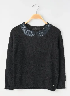 Pull Teddy Smith Noir Manches Longues