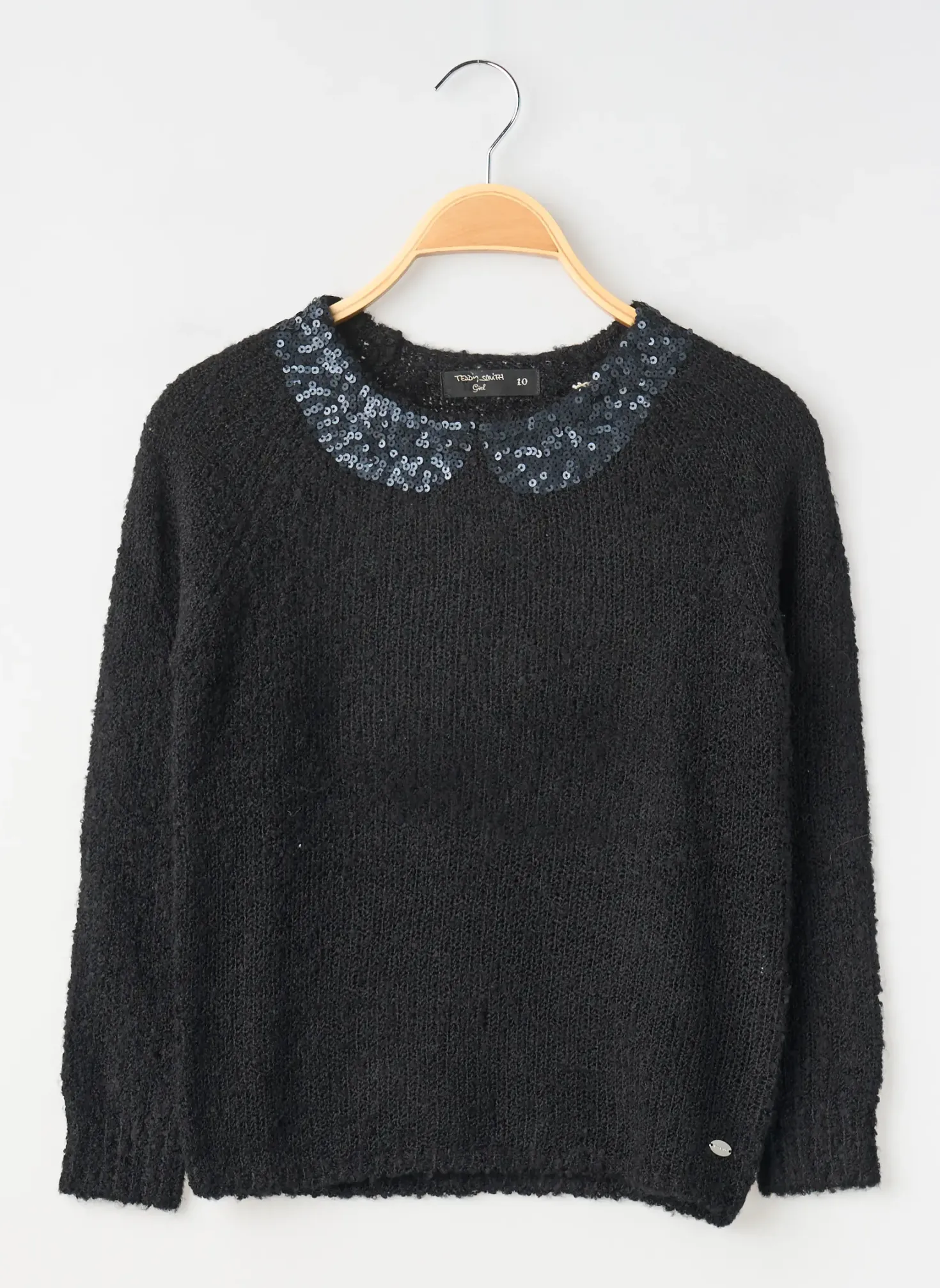 Pull Teddy Smith Noir Manches Longues