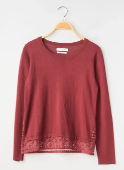 Pull Teddy Smith Rouge Manches Longues