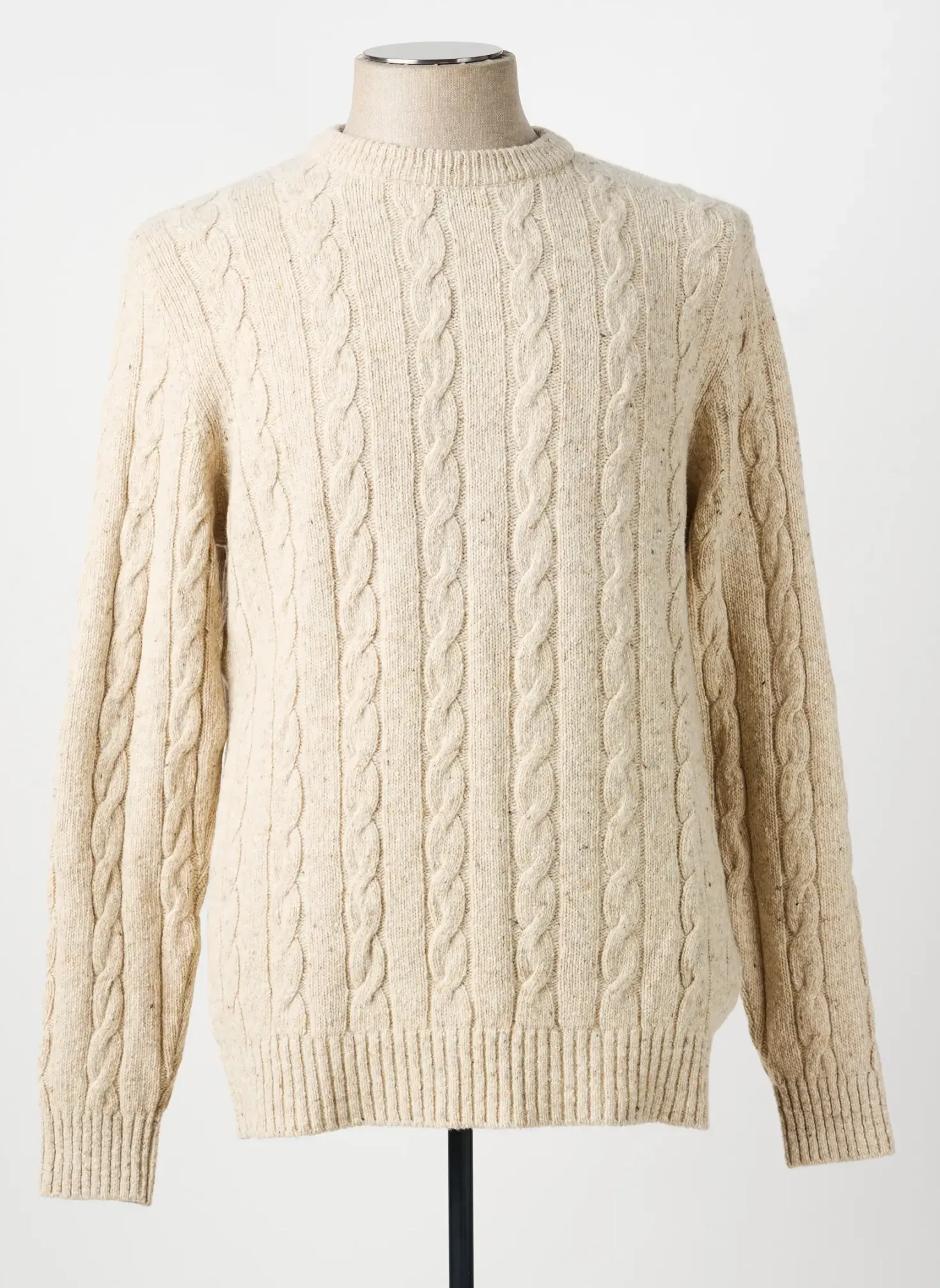 Pull Territoire D'homme Beige Manches Longues