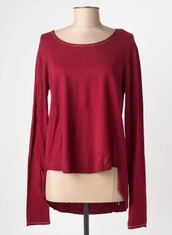 Pull Tunique Teddy Smith Rouge Manches Longues