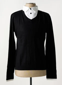 Pull Ugholin Noir Manches Longues