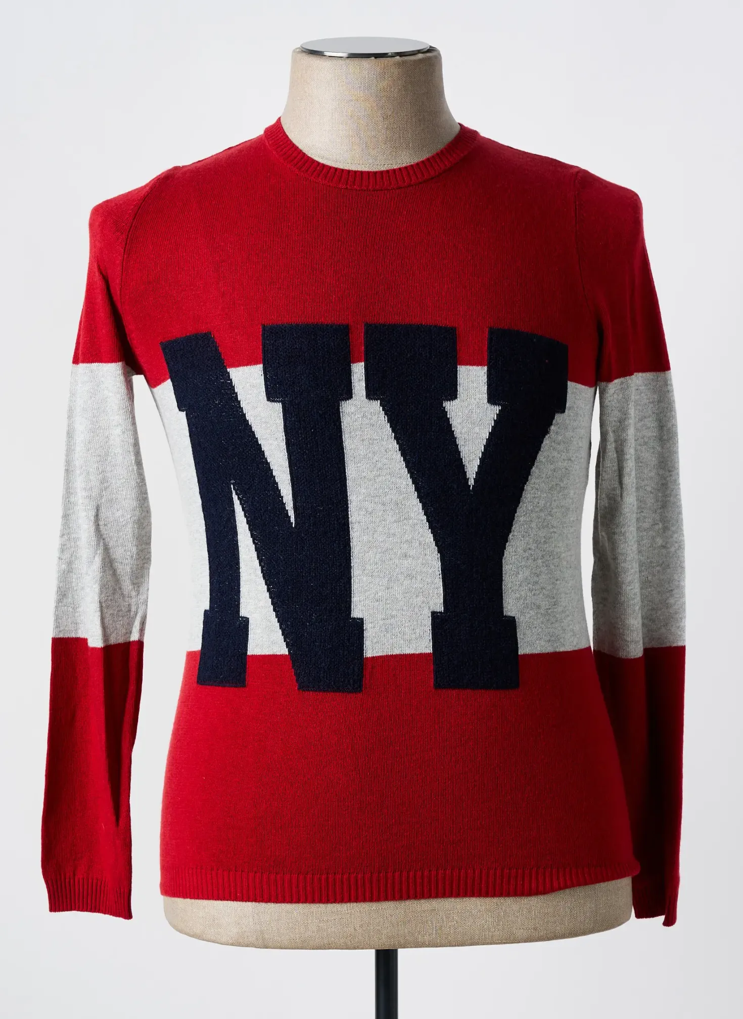 Pull United Colors Of Benetton Rouge Manches Longues